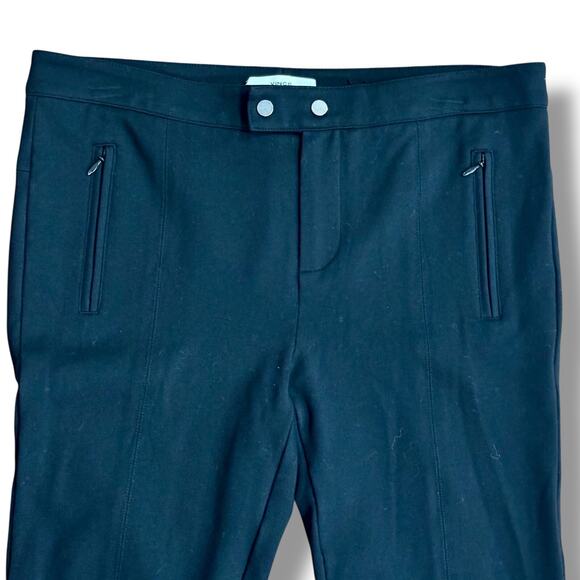 Vince Size 8 Black Ponte Knit Ankle Pants Stretch Career Packable - Picture 3 of 5